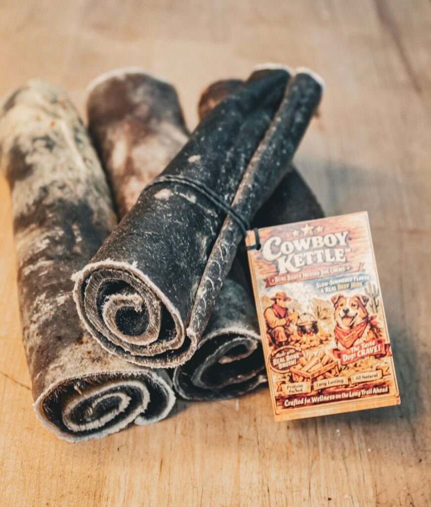 Bar46 Farms Cowboy Kettle dog treat bundle, single-ingredient beef treats made on the ranch